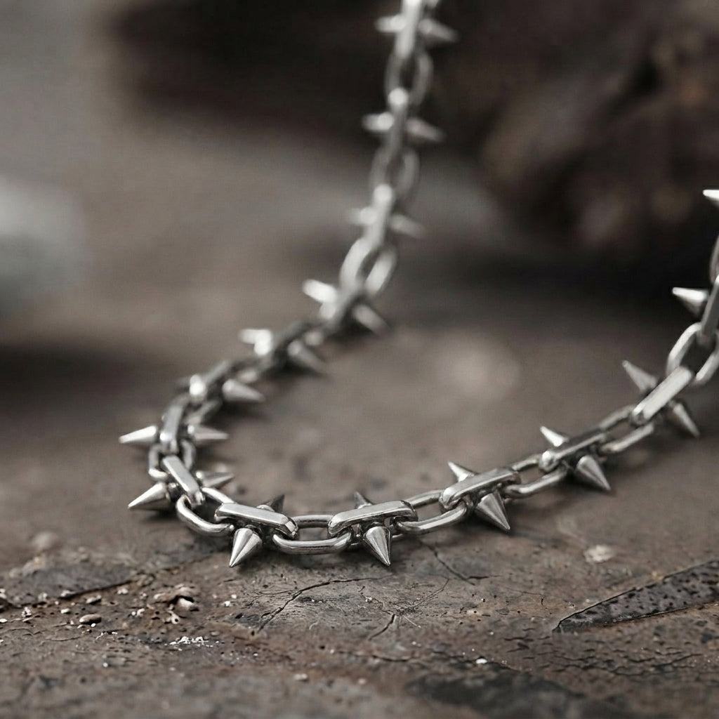 Spiked Tube Chain Necklace