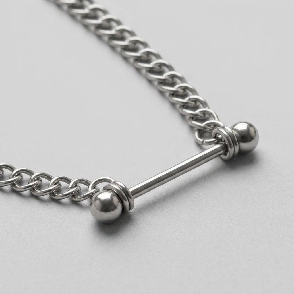 Industrial Barbell Chainmail Choker