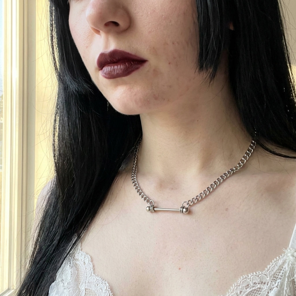 Industrial Barbell Chainmail Choker