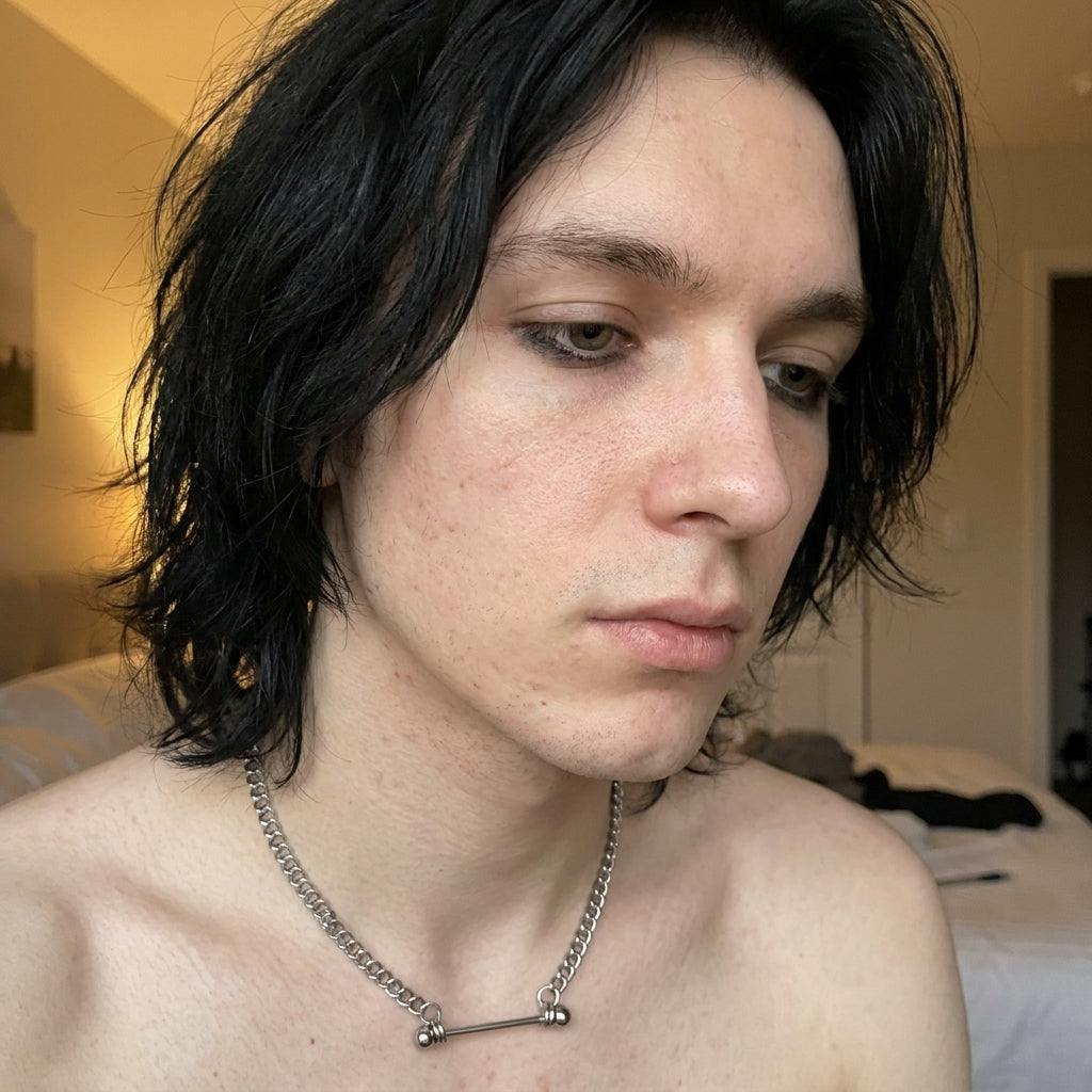 Industrial Barbell Chainmail Choker