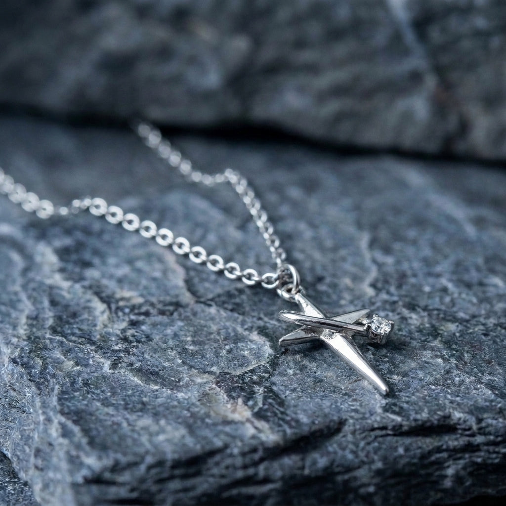 Crystal Orbit North Star Pendant Necklace