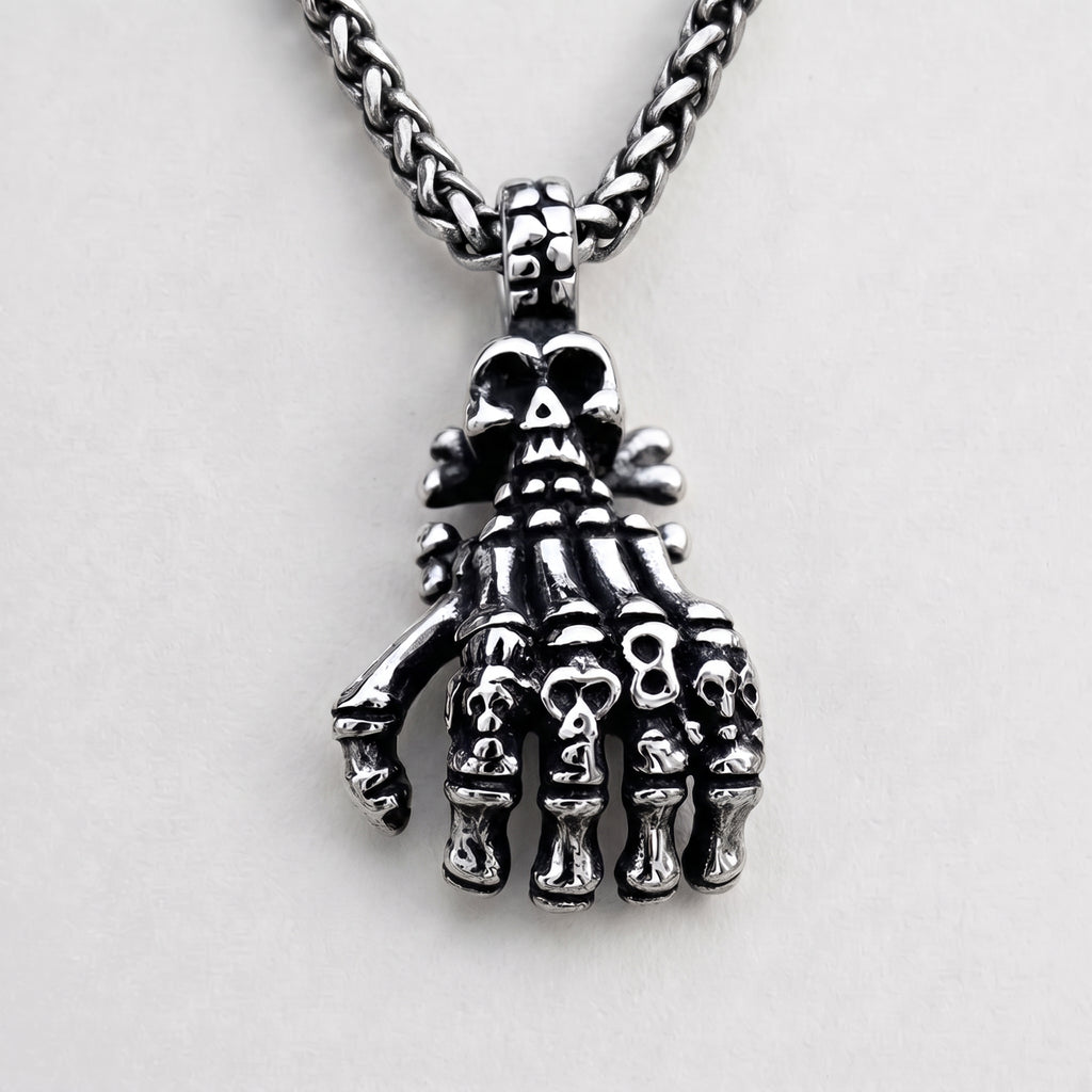 Skeleton Hand Pendant Necklace