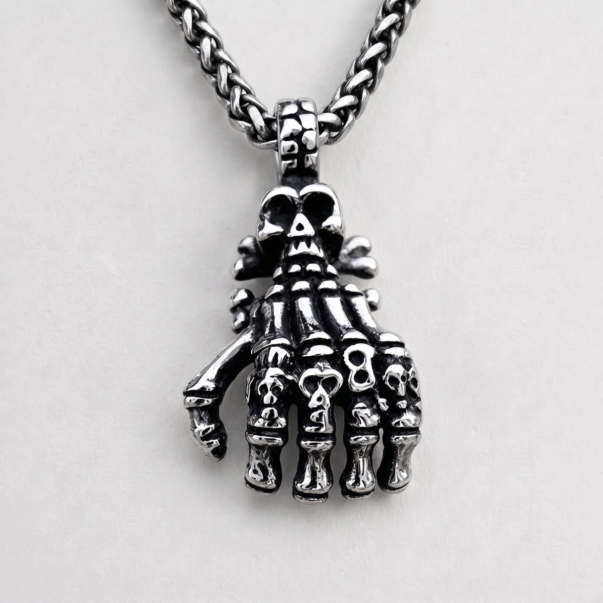Skeleton Hand Pendant Necklace