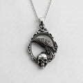 Raven & Skull Frame Necklace