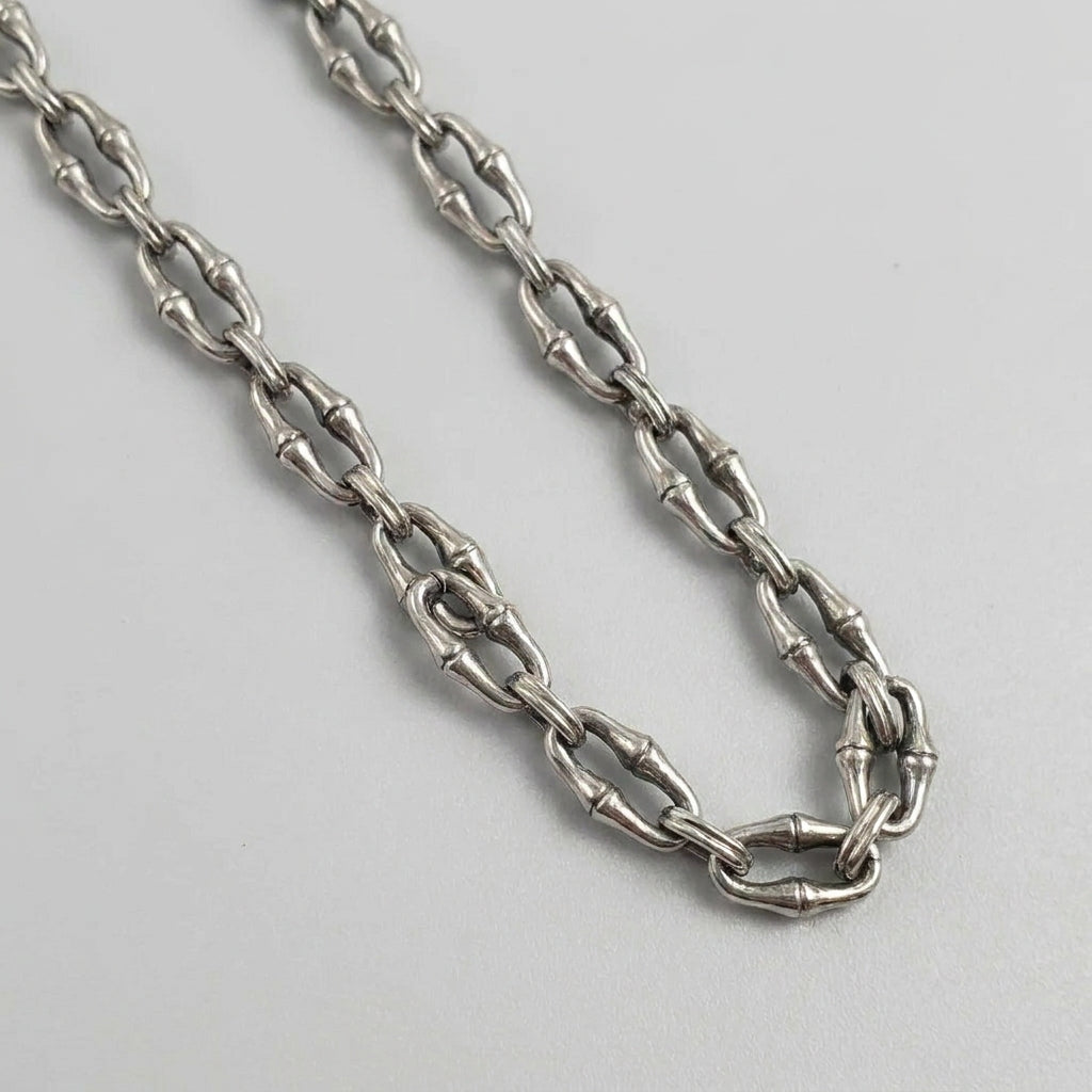 Bamboo Link Chunky Chain Necklace