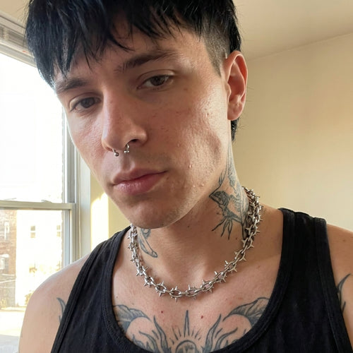 Barbed Thorn Cable Chain Necklace
