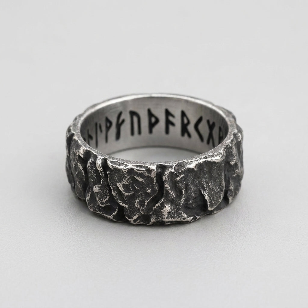 Runic Rose Band Ring