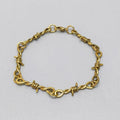Gold Barbed Wire Chain Bracelet