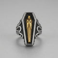 Gold Shrouded Reaper Coffin Ring