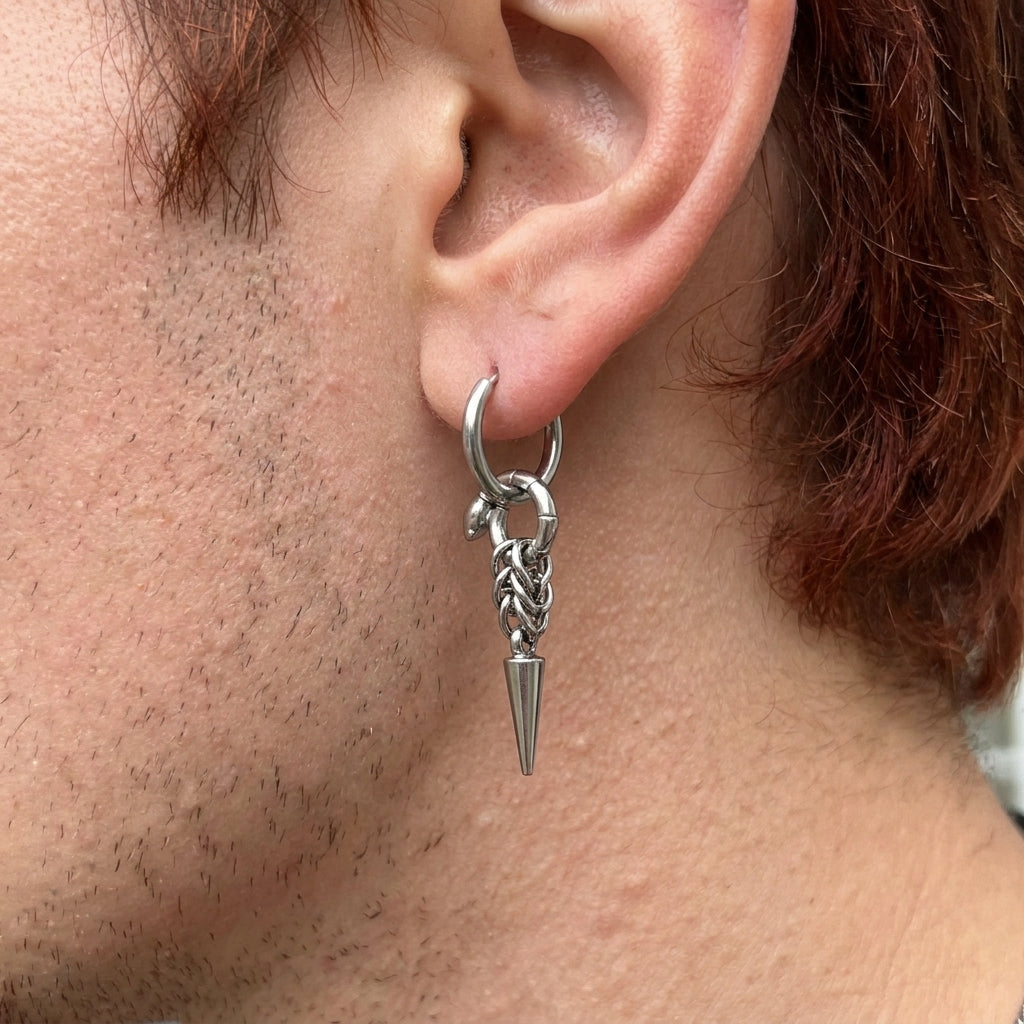 Knotted Spike Drop Earrings