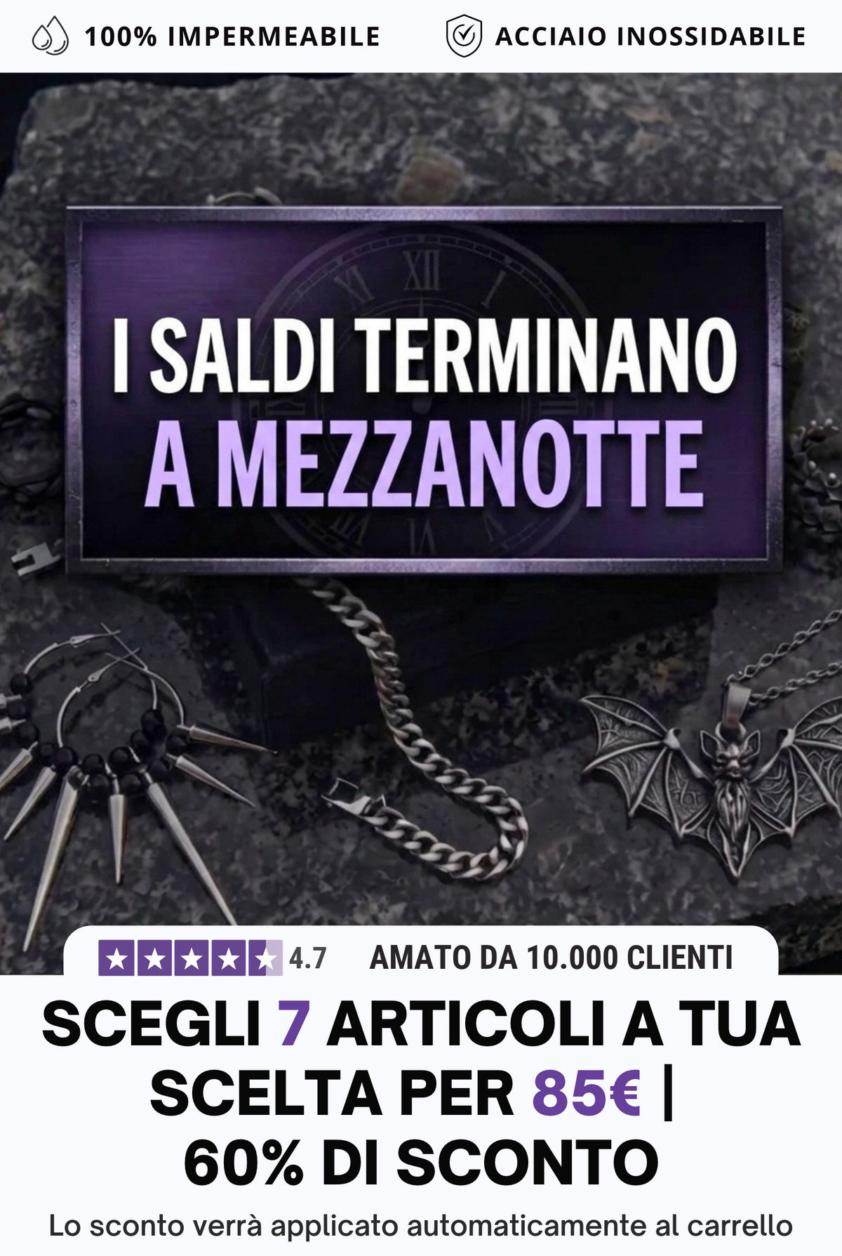 7 per 85€ bundle gioielli