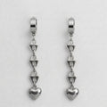 Mariner Link Puffy Heart Drop Earrings
