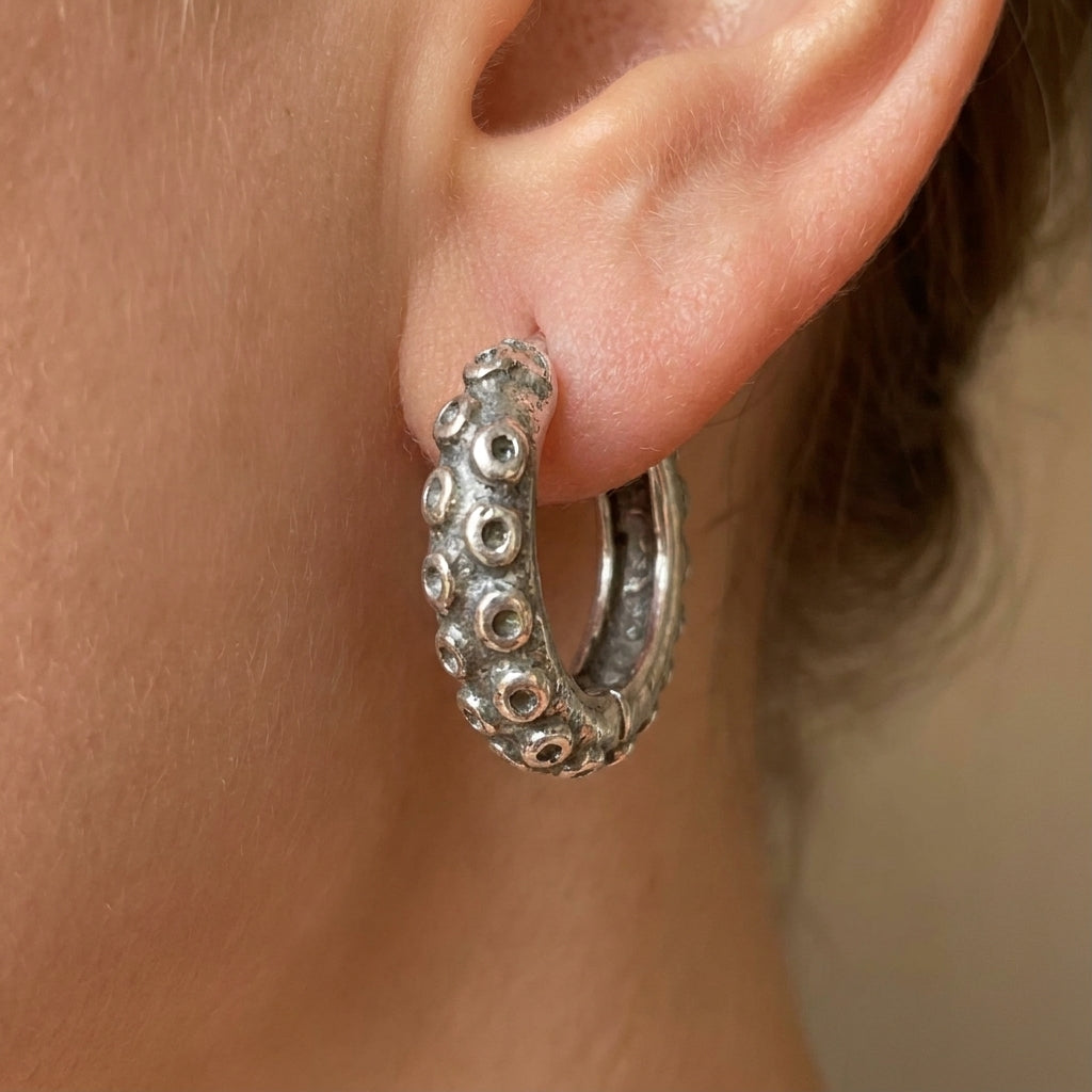 Octopus Tentacle Hoop Earrings
