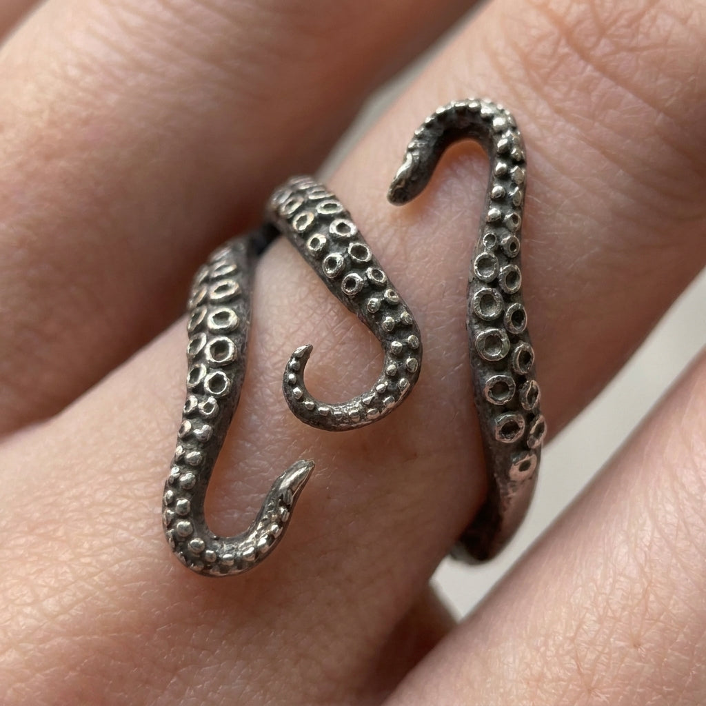 Octopus Tentacle Wrap Ring
