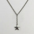 Puffy Star Drop Lariat Necklace