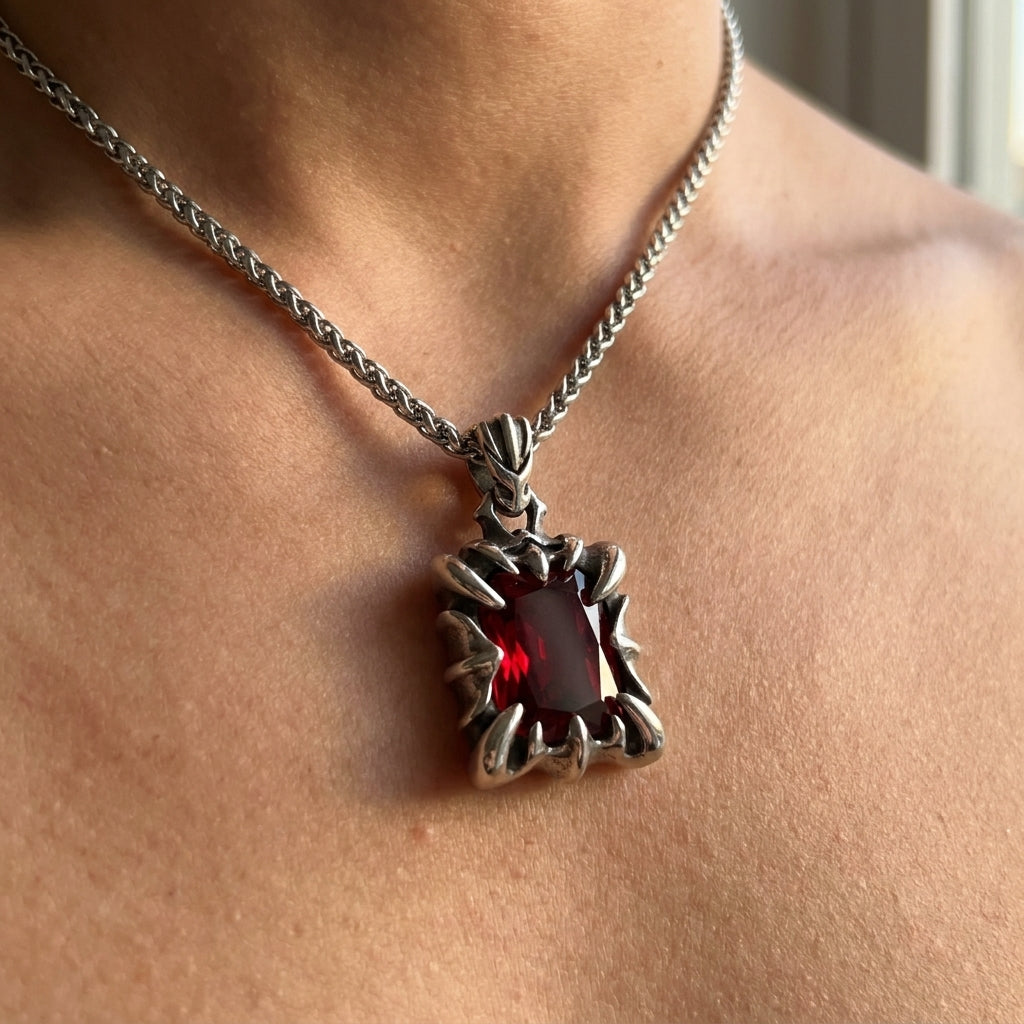 Scarlet Relic Pendant Necklace