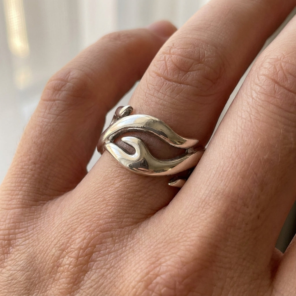 Silver Ember Ring