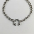 Spiked Horseshoe Barbell Chainmail Choker