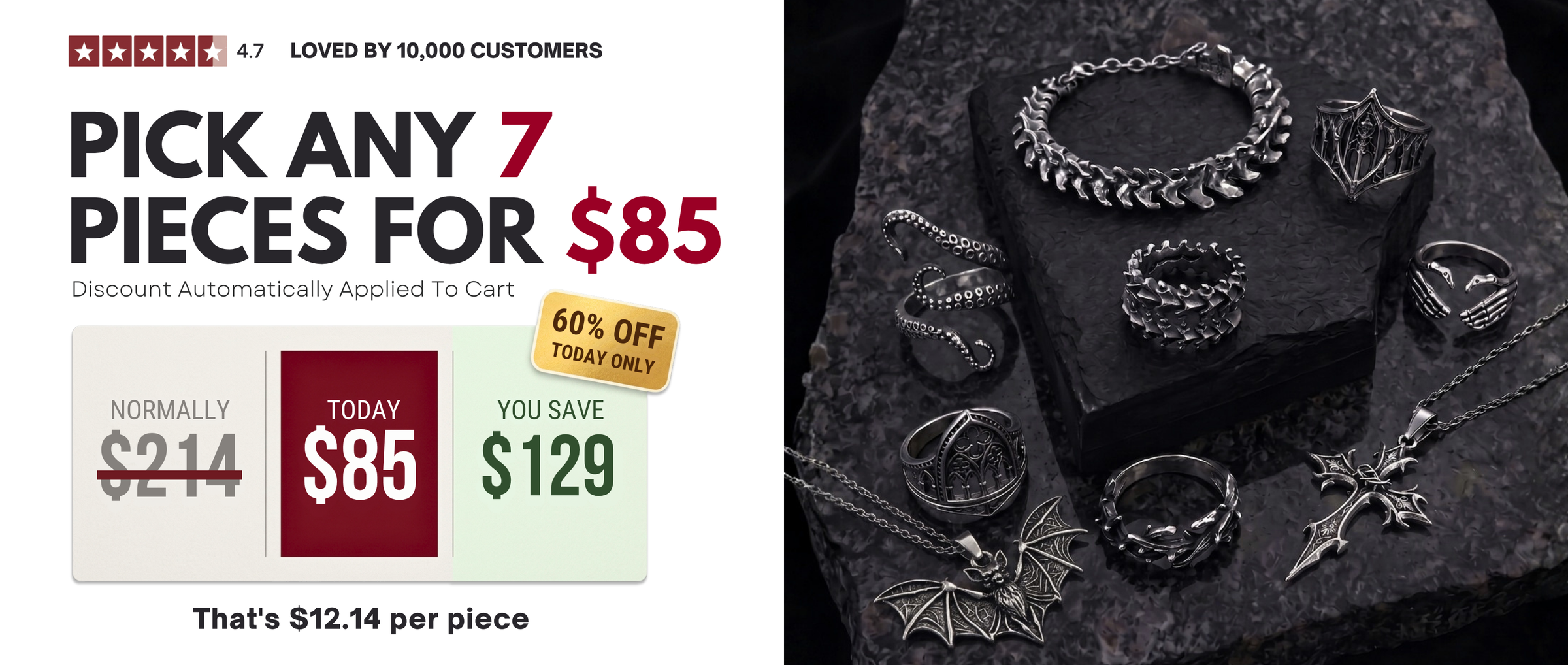 7 for $85 jewelry bundle