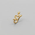 Textured Snake Twist Nose Ring Gold