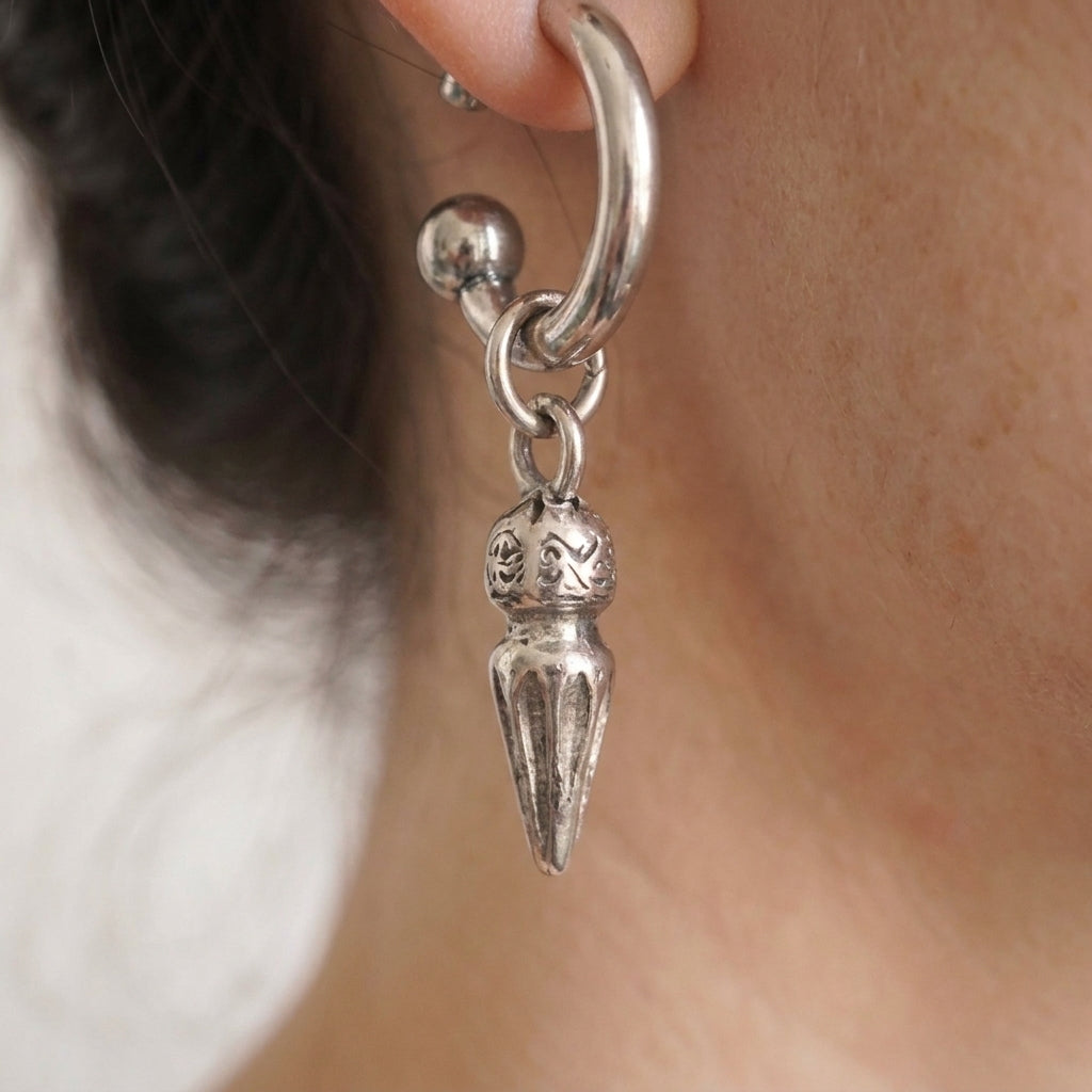 Textured Spike Drop Earrings