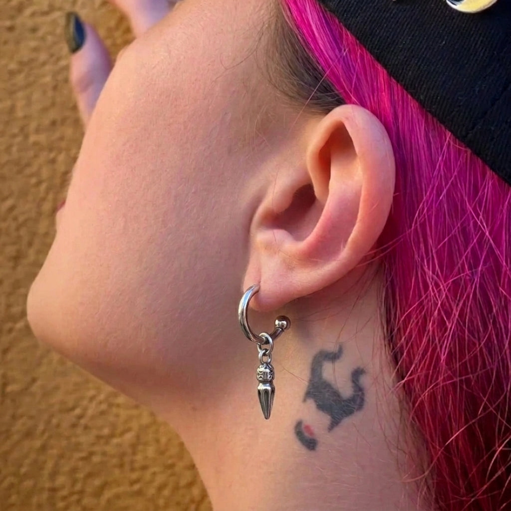 Textured Spike Drop Earrings