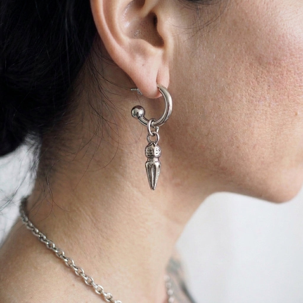 Textured Spike Drop Earrings
