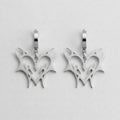 Tribal Flame Heart Huggie Earrings