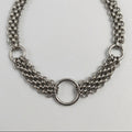 Triple O Ring Woven Chainmail Collar Necklace