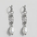 Wire Knot Baroque Pearl Drop Earrings