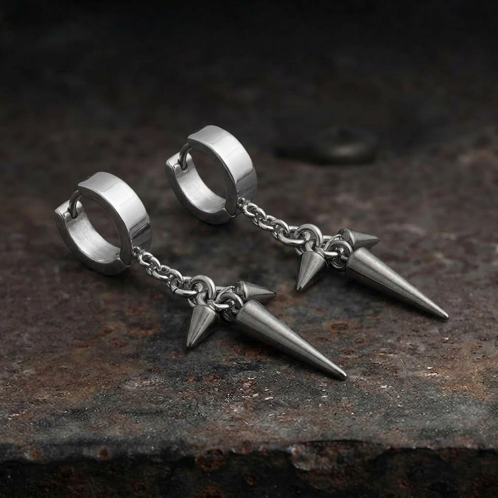Dagger Cross Spike Earrings