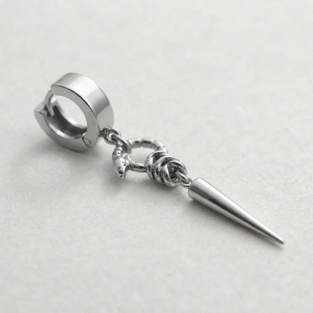 Serpent Head Spike Earrings