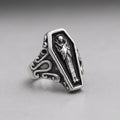 Grim Reaper Coffin Signet Ring