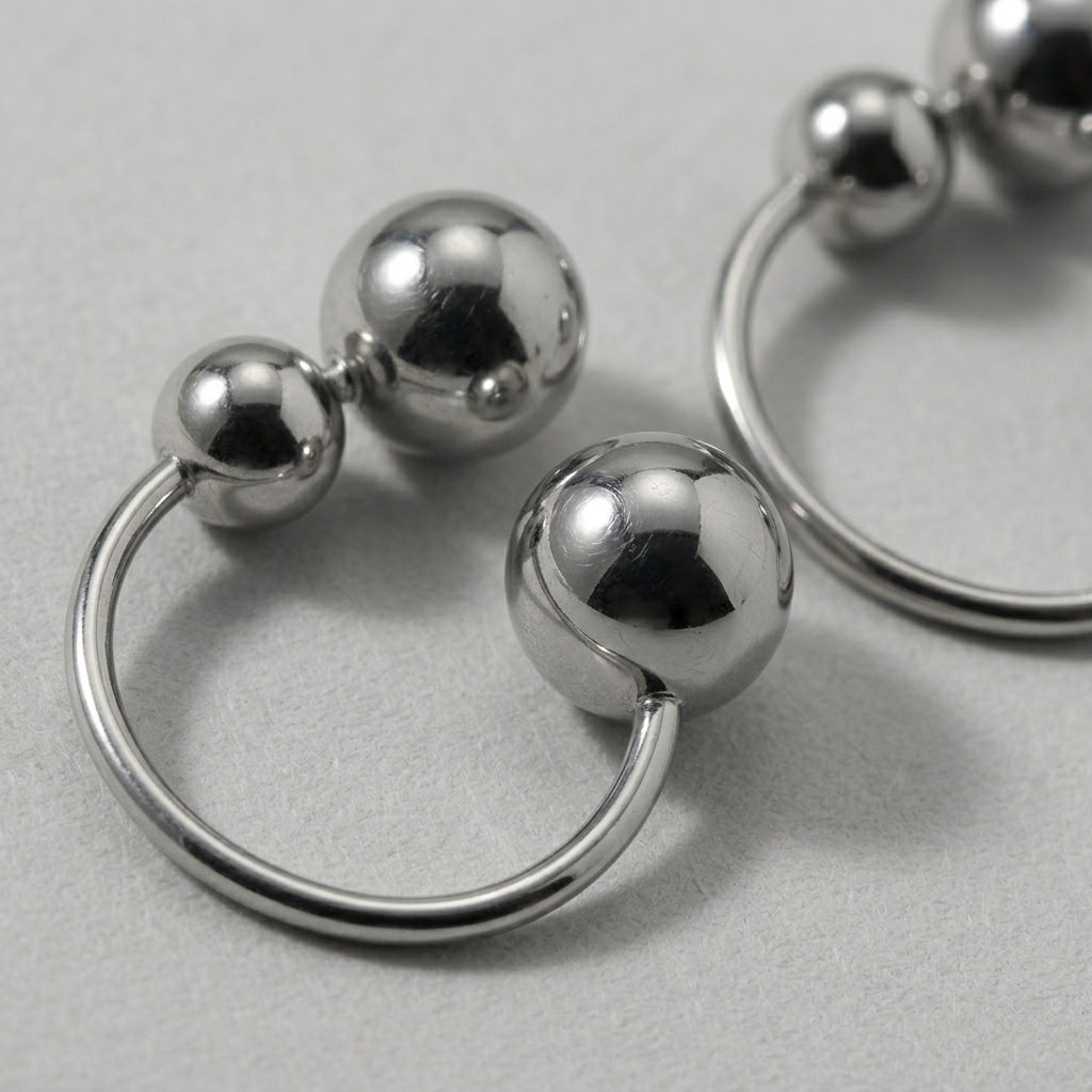 Graduated Ball Drop Earrings
