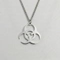 Industrial Biohazard Cutout Necklace