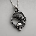 Raven & Skull Frame Necklace