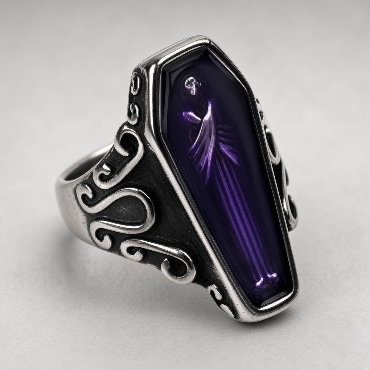 Gothic Coffin Spirit Ring