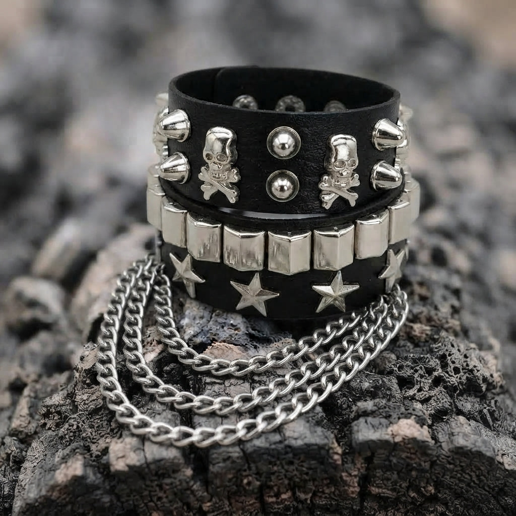 Armband-Set mit rebellischem Look
