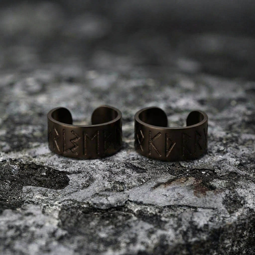 Elder Futhark Ear Cuffs Earrings