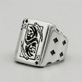 King of Clubs Grim Reaper Card Statement Ring