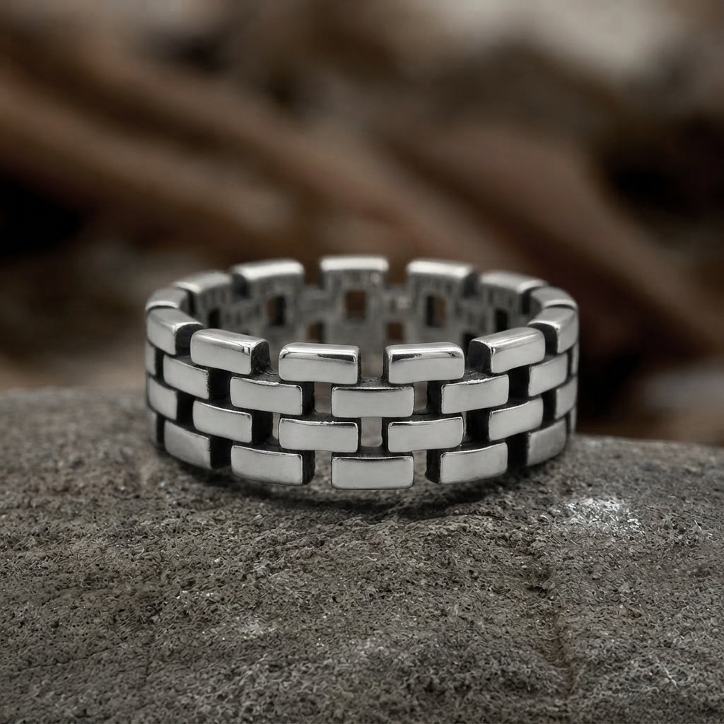 Interlocking Brick Link Ring