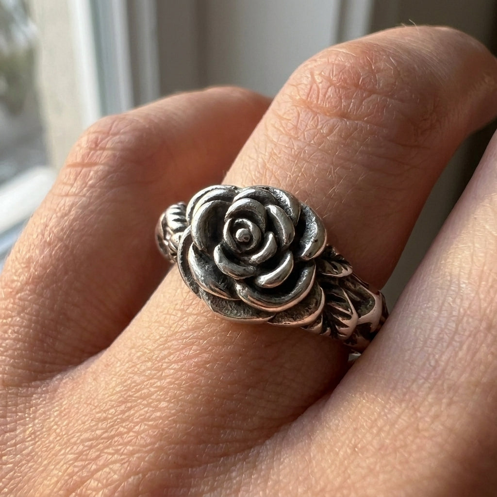 Gothic Rose Bloom Ring