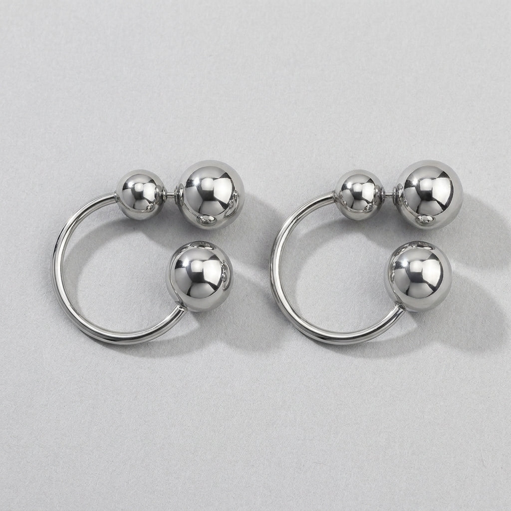 Ball Cluster Hoop Earrings