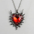 Gothic Heart Pendant Necklace Dark Thorn Heart Necklace