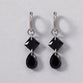 Black Crystal Drop Earrings