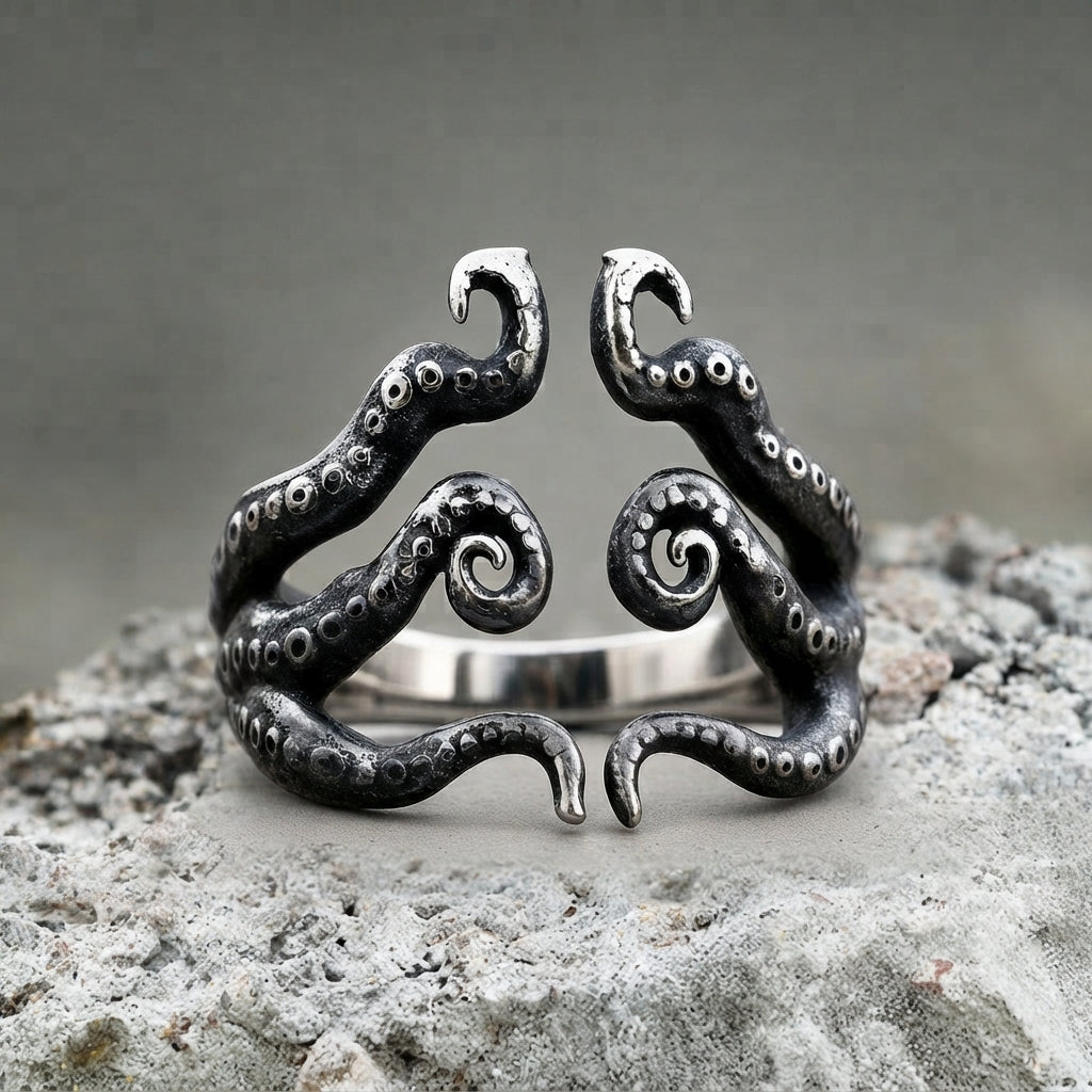 Octopus Tentacle Open Ring