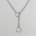 Double Open Heart Lariat Necklace