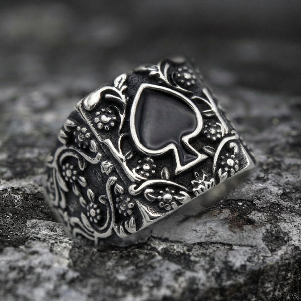 Ace of Spades Ring Ace of Spades Signet Ring