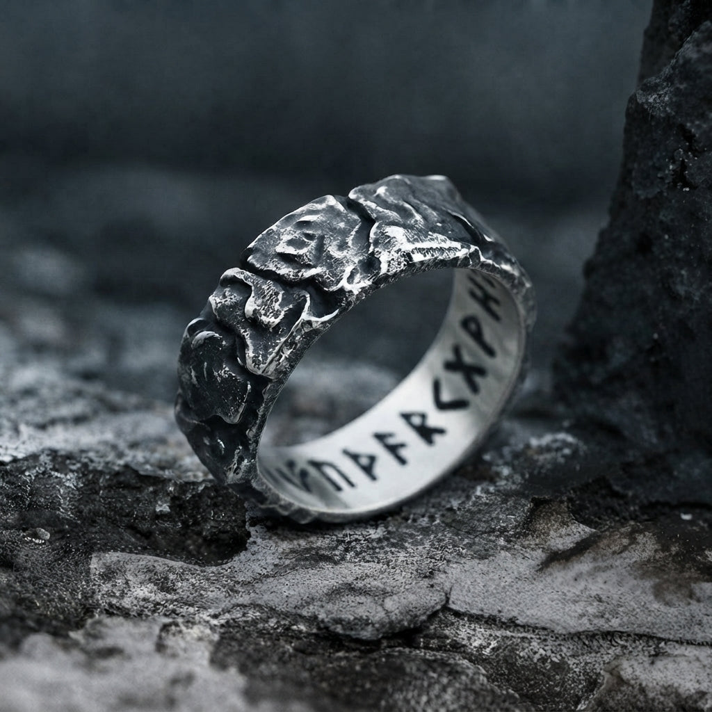 Runic Rose Band Ring
