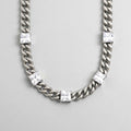 Crystal Station Curb Chain Necklace